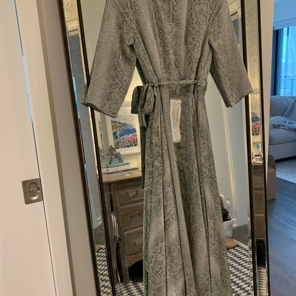 BCBG Snakeskin Print Wrap Dress - Picture 3 of 7